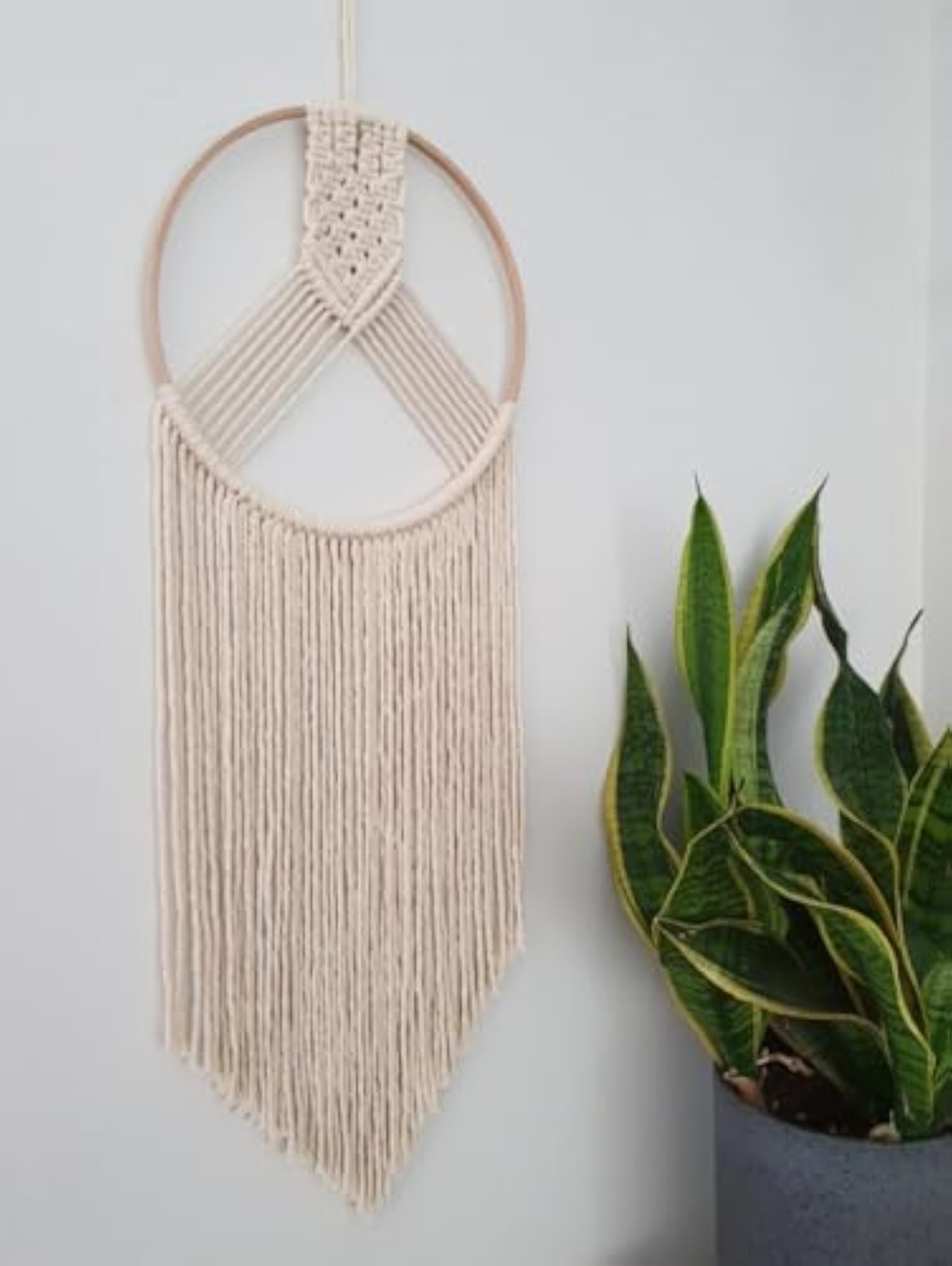 Dream Catcher Macrame Wall Hanging, Boho Ornament