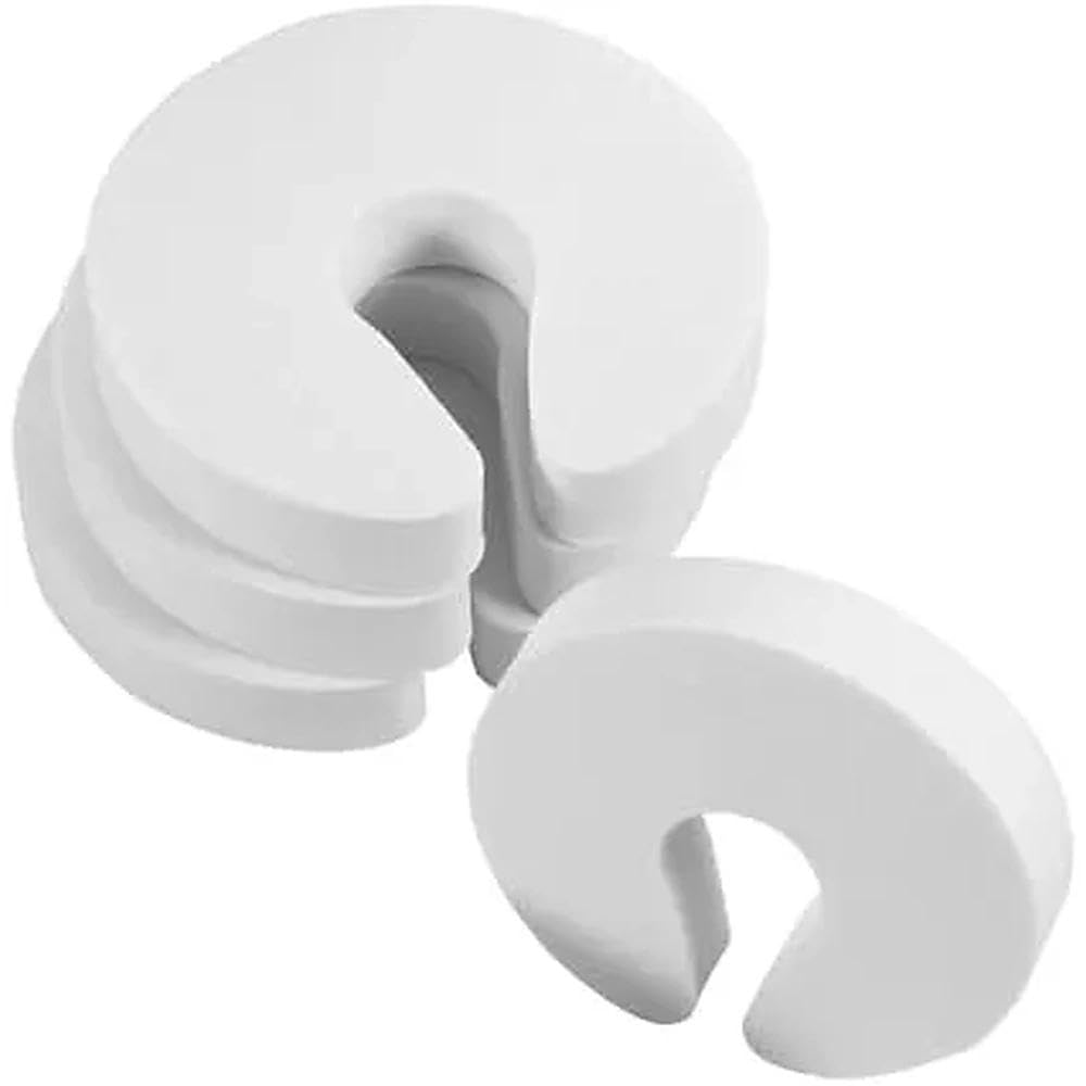 Door Slam Stopper - Door Doors for Doors Finger Pinch Guard Hinge Protector, Stopper for Cabinet Drawer Gate Fingers Pinch Guard White