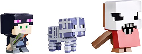 Mattel Minecraft Halloween Series Action Figure (3 Pack) - Alex With Hoodie, Mummy Sheep & Bedlam #TOP2
