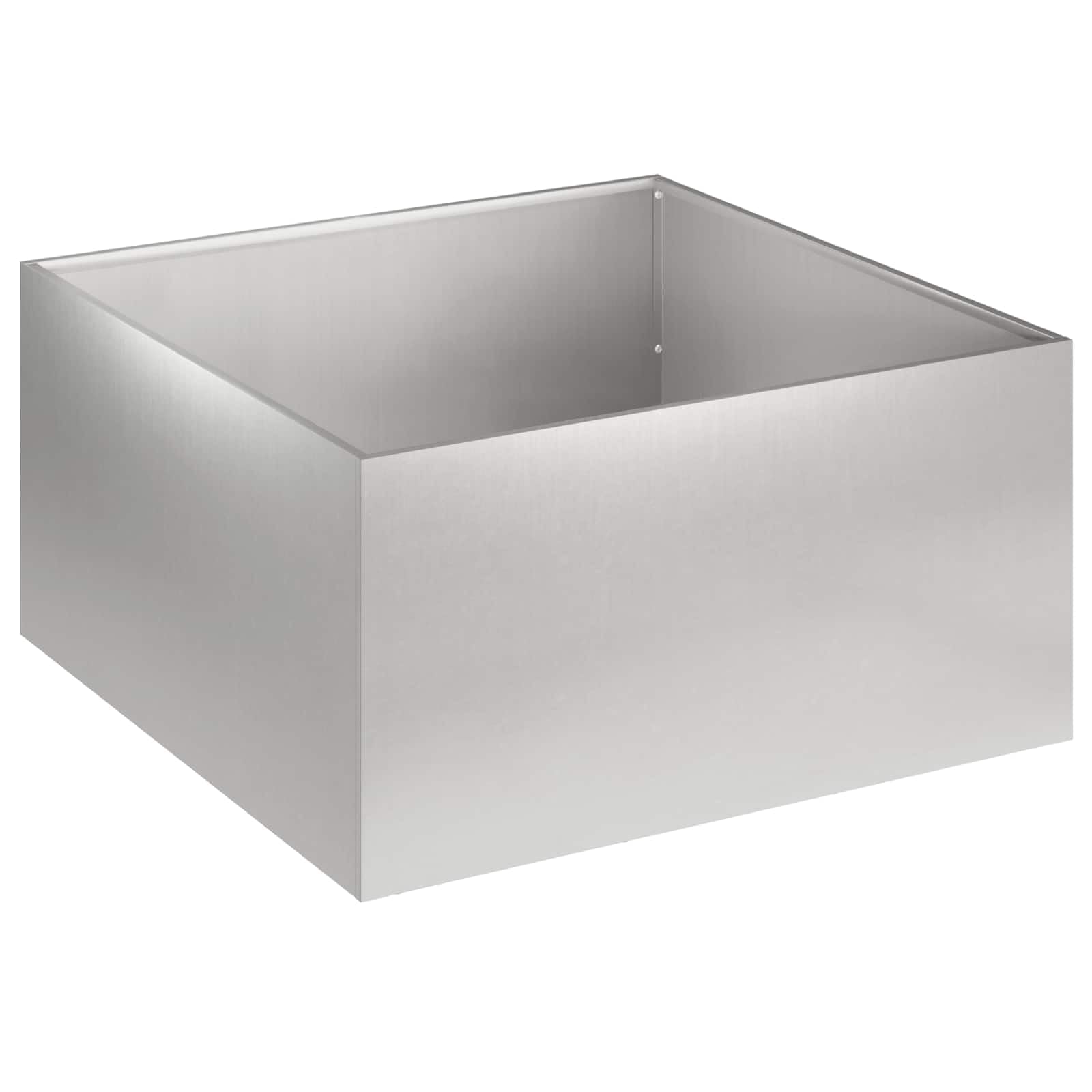 vidaXL Garden Planter Silver 40 x 40 x 30 cm Stainless Steel — image 1