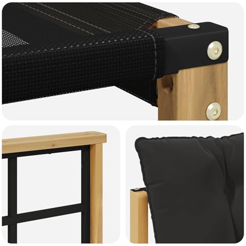 Canapé d'extérieur 3 pièces avec coussins lavables et structure laquée durable
