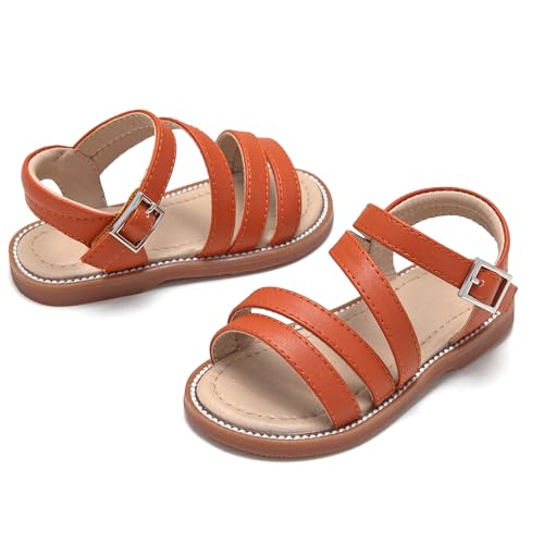 Image of GINFIVE Toddler Girls Sandals Little Girls Kids Summer Shoes Toddler Sandals