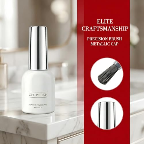 Esmalte de uñas gel rojo neón 8ml para todas pieles miniatura 4