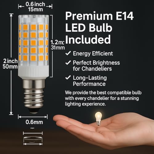 Image of DREAMY DESIGNS Italian Chandelier Antique Lights for Ceiling Contemporary Cream (S) Shape | Chandeliers for Living Room 6 LED Light Modern Jhumar for Hall, Home, Bedroom & Dining Room (Bulb Included)