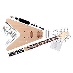 Rocktile DIY FV Bouwpakket E-Gitaar – “Do-it-yourself” bouwpakket FV-Style – Body: Mahonie – Hals: gelijmd mahonie – Toets: Blackwood