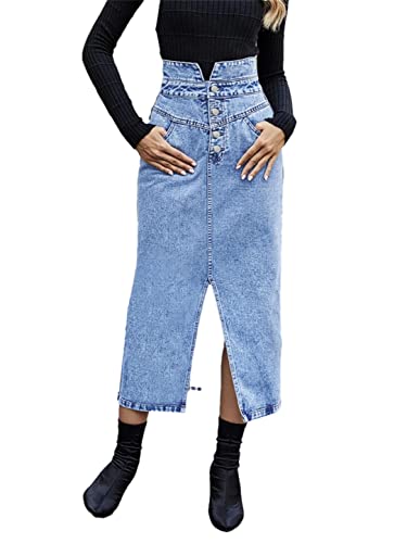 Jupe d'été en jean confortable pour affiner la silhouette en taille 34