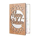 Happy Birthday Cards For Him Or Her: Real Wood Greeting Card For Adults Or Kids; Fun Wooden Birthday Gift Cards For All Ages