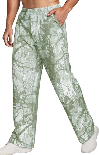 SEAUR Mens Camo Pants Graphic Print Baggy Track Pants with Pocket Hunting Elastic Waist Joggers Trousers Streetwear