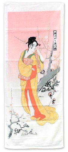 Amazon｜浮世絵不思議（ふしぎ）タオル湯上がり美人図｜フェイスタオル