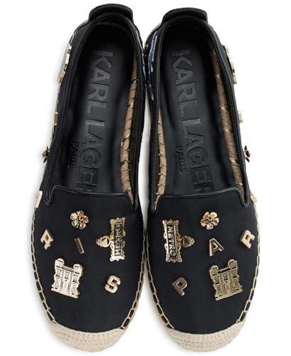 Image of Karl Lagerfeld Women's Michaela Slip on Espadrille Sandal with Pins