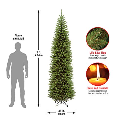 National Tree Company Artificial Slim Christmas Tree, Green, Kingswood Fir, Includes Stand, 9 Feet #TOP2
