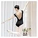 YHTNZN Ballet Leotards for Girls Women Sexy Neckline Cotton Soft Mesh Gymnastics Leotard Ballet Dancing Costumes Ballet Dance(Brown,M 150cm to 155cm)