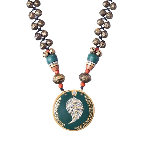 Image of AAKRITI ART CREATIONS Handcrafted Women's Jewelry Set - Elegant Ethnic Necklace and Earrings, Statement Fashion Accessories for Parties & Festivals