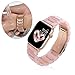 V-MORO Resin Strap Compatible with Apple Watch Band Series 7/6 45mm 44mm Women with Rose Gold Stainless Steel Buckle Fashion Replacement for iWatch Series SE/5/4/3/2/1 Pink 42mm 44mm 45mm