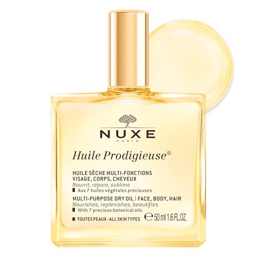 NUXE Huile Prodigieuse Multi-Purpose Dry Oil with 7 Botanical Oils for Radiant Glow and Hydration...