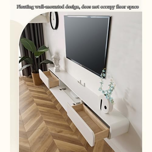 Meuble TV flottant au design moderne, console multimédia épurée - 3