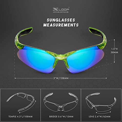 X Loop Kids Sports Sunglasses For Boys Girls Children Age 3-10 - Half Frame Uv400 Baseball Cycling Softball Glasses #TOP6