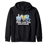 Photo Gallery peace love cure diabetes awareness felpa con cappuccio Photo Gallery peace love cure diabetes awareness felpa con cappuccio