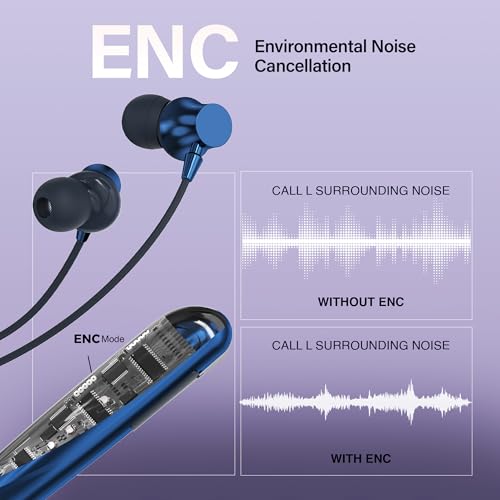 Image of AROMA NB119 Tronix Upto 100 Hr Playtime*,ENC,Fast Charging,Dual Pairing Neckband Bluetooth