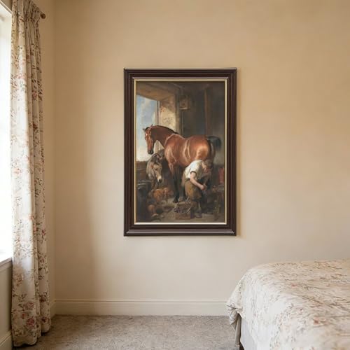 Impression toile Edwin Henry Landseer Shoeing 1844 de qualité premium - 3