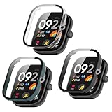 ISRcnst Compatible for Xiaomi Redmi Watch 5 Screen Protector Only, PC Hard Ultra Bright Tempered Glass One Piece Full Protective Case (Pack of 3)(Not for 5 lite & 5 Active)
