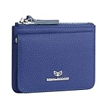 Royal Bagger Genuine Leather Women's Coin Purse - RFID Blocking Small Wallet, Casual Zipper Change Pouch for Daily Use 3200 (Royal Blue)