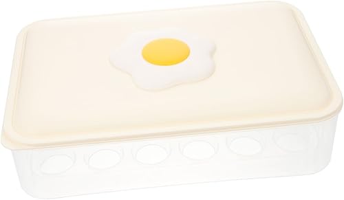 PRETYZOOM 1 caja de almacenamiento de 24 huevos, contenedor de huevos, bandeja para huevos para refrigerador, soporte para huevos para refrigerador,