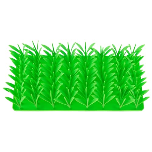 Silicone Grass Mat for Cats, Grass Snuffle Mat for Dogs Cats, Grass Foraging Mat, Interactive Grass Mats, Grass Sniff Mats for Cat, Cat Foraging Mat Pad Silicone Slow Feeder Food Mat for Pet