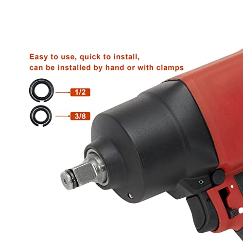 1/2" 3/8" Impact Wrench Retaining Socket Rings & With Ring Wrench O Ring For Electric Wrench Air Wrench, Impact Friction Ring, Pull Ring（10 Sets） #TOP4