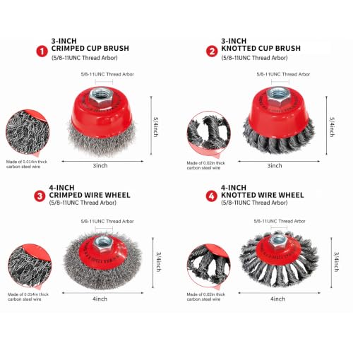 HOMO FABER 12 Pack Wire Wheel Brushes for Angle Grinder, Knotted & Crimped by HOMO FABER - Used condition - Image 3