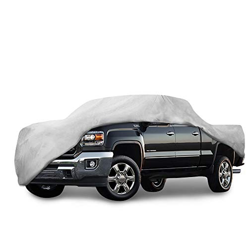 Motor Trend Custom Fit Truck Cover for GMC Sierra 2500HD 3500HD Crew Cab 2008-2018, Heavy Duty Car Cover Waterproof All Weather, Indoor Outdoor Heavy Duty Car Cover for Automobiles, Winter Storage