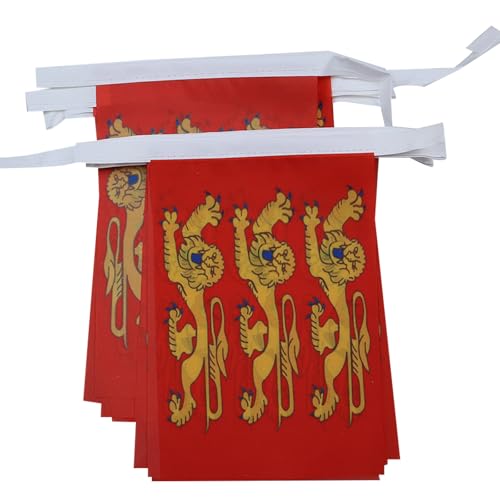 AZ FLAG - Guirlande Drapeau Haute-Normandie - 6 Mètres Avec 20 Fanions Haut-Normand - France De 21x14 cm - Petits Drapeaux 100% Polyester - 60g