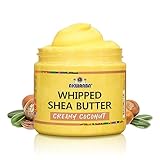 AKWAABA Whipped Shea Butter(Creamy Coconut) 12oz- Moisturize, Hydrate I Spread and Absorbs Easy I Al
