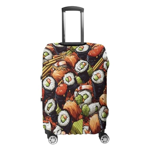Japanese Sushi Rolls Luggage Covers Washable Travel Suitcase Cover Elastic Baggage Protector4