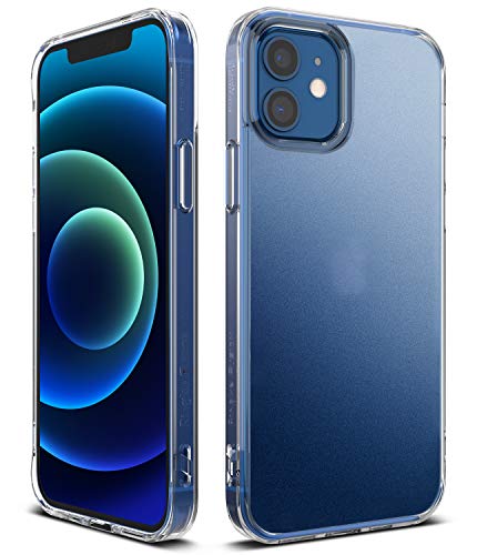 Ringke Fusion Compatibel met iPhone 12 Hoesje, Compatibel met iPhone 12 Pro Hoesje 6.1" (2020) Transparant Schokbestendige TPU Bumper Kader Case - Matte Clear