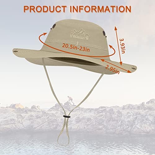 YONHEE Summer Boonie Bucket Hats - Mens Quick Dry Fishing Hat Foldable Waterproof Fisherman Hat Adjustable Wide Brim Beach Mesh Sun Hats with Chin Strap