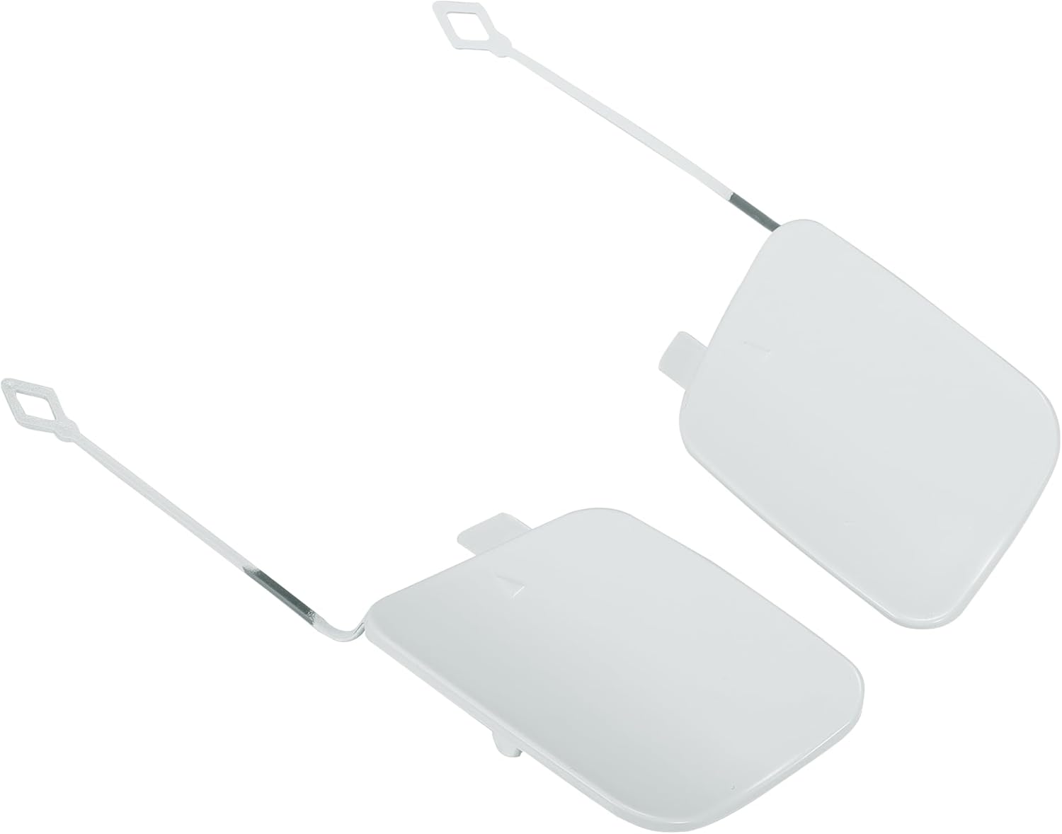 1 Pair Car Tow Hook Eye Hole Cover Cap Compatible for BMW X5 SDrive35i 2016-2018, Durable Plastic White Rear Left Right Bumper