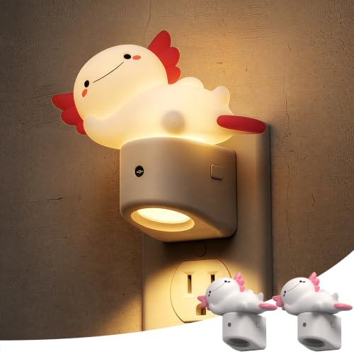 Image of L LOHAS LED Night Lights Plug into wall, 3D Axolotl Night Light for Kids
