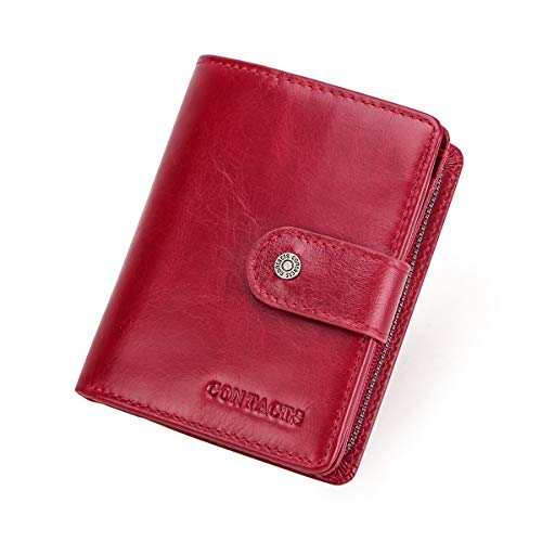 Portefeuille en cuir véritable Contacts finesse des finitions double volet