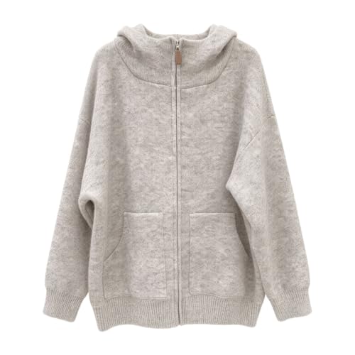 Zip Up Cardigan Sweater For Women Long Sleeve Chunky Knit Fall Sweater Coat | Open Front,Winter Warm Sweater, Long Sleeve Full Zipper Chunky Knit Fall Sweater Coat With Two Pocket - image 5