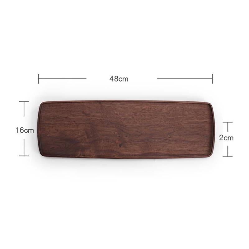 Bandeja para El Té De La Tarde Bandeja de té seco de Nogal Bandeja de té de Drenaje Rectangular Simple for el hogar, Bandeja de Taza de té pequeña for Mesa de té Juego De Té Kung Fu(M)
