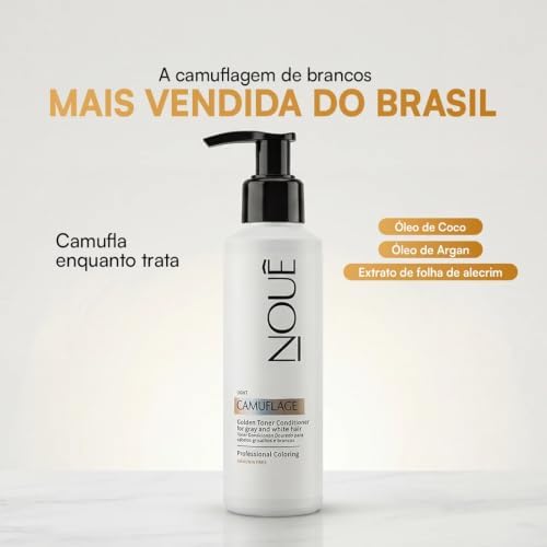 Noue Hair Color Camouflage For Gray Hair - Soft Champagne Shade,Formula For 99% White Hair Coverage