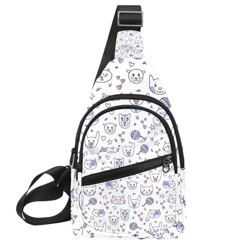 Bolsa bandolera de caramelos impermeable: mochila cruzada y bolsa de pecho unisex