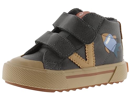 Victoria Boys Tribu Faux Leather Straps And Space Print Sneakers, Antracita,13.5 M US