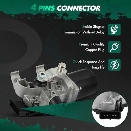 Image of SCITOO Windshield Wiper Motor Compatible for Chevrolet for Sonic | Direct fit for 2012-2017 For Chevrolet For Sonic|Replaces OE 95917201;95168357|4 Pins|Fit for Front Wiper Motor Sliver /Black