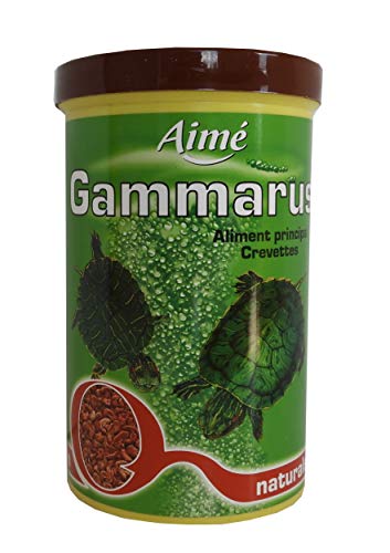 Aimé | Nourriture Tortues Gammarus MIX 1L | Nourriture Tortue Aquatique à Base de Crevettes et Gammarus 100% Naturelle pour Aquarium | Aliment complémentaire pour Tous Types de Tortues d'Eau