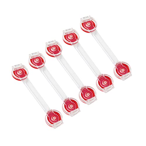 LEDMOMO 5個透明子供用 ロック 防?手ロック 引き出し 冷蔵庫 キャビネット用 多機能ストッパー 簡単取り付け 家用防止策