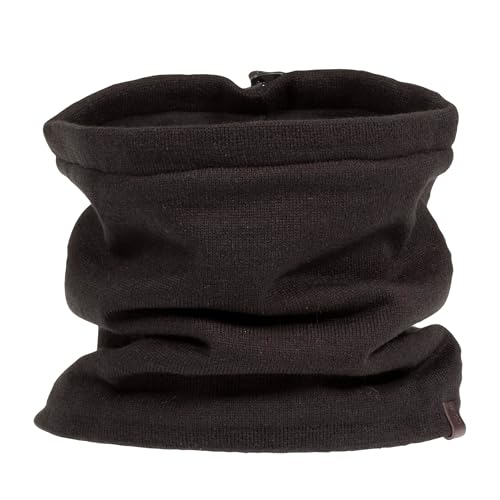 Isotoner Tour de cou homme doublé polaire, cordon ajustable noir
