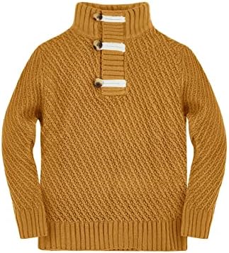 Makkrom Toddler Sweater Baby Boy Girl Turtleneck Cable Knit Sweaters Long Sleeve Christmas Outwear Spring Fall Winter Brown