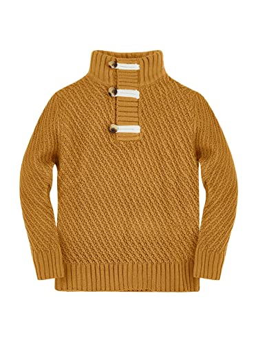 Makkrom Toddler Sweater Baby Boy Girl Turtleneck Cable Knit Sweaters Long Sleeve Christmas Outwear Spring Fall Winter Brown #TOP9